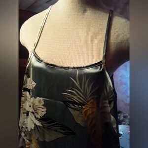 NWOT XXL Sage Green Floral Sexy & Feminine beautiful Spaghetti straps Lingerie